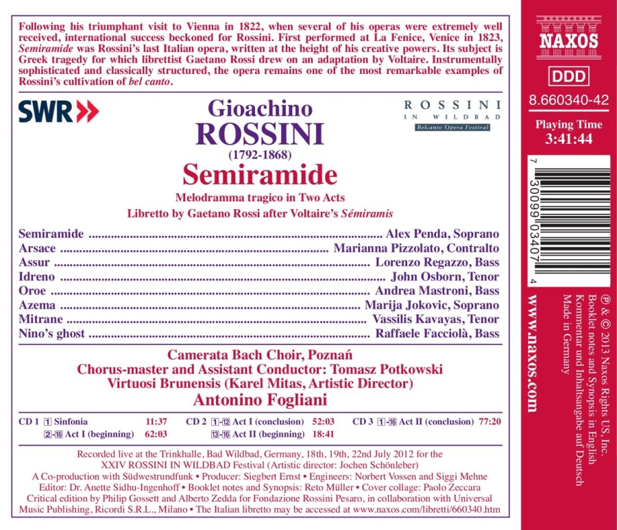 Rossini: Semiramide, Melodramma tragico in 2 acts - slide-1