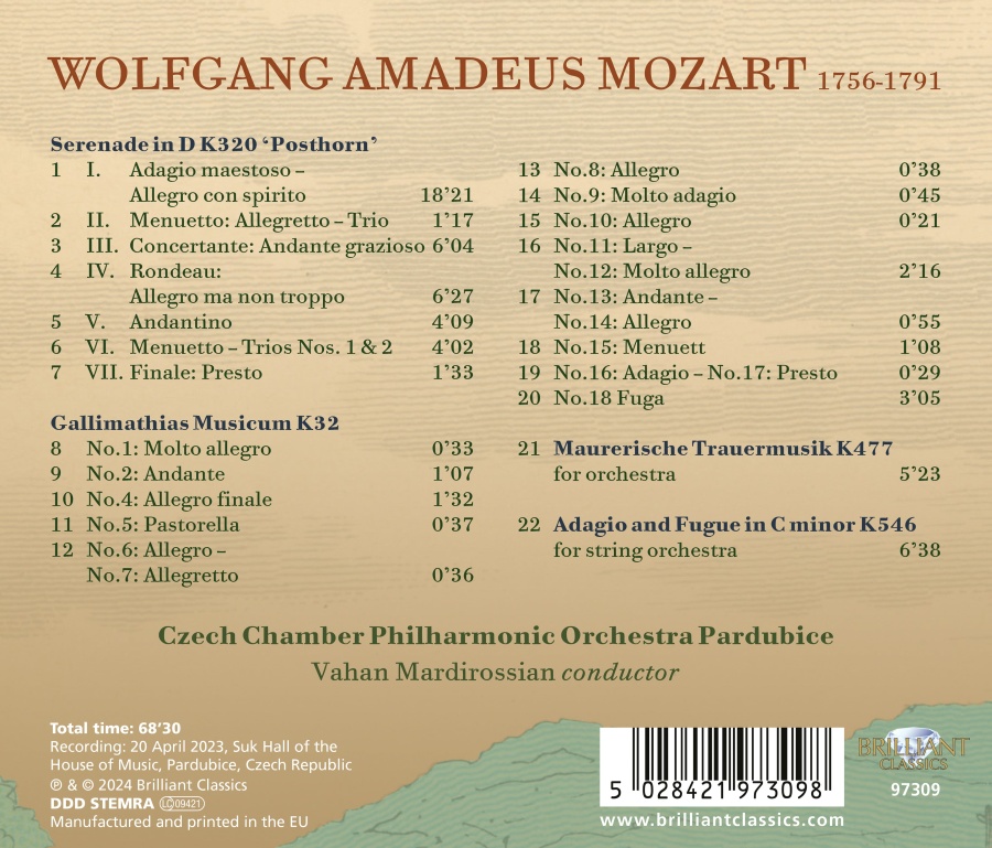 Mozart: 'Posthorn' Serenade; Gallimathias Musicum - slide-1