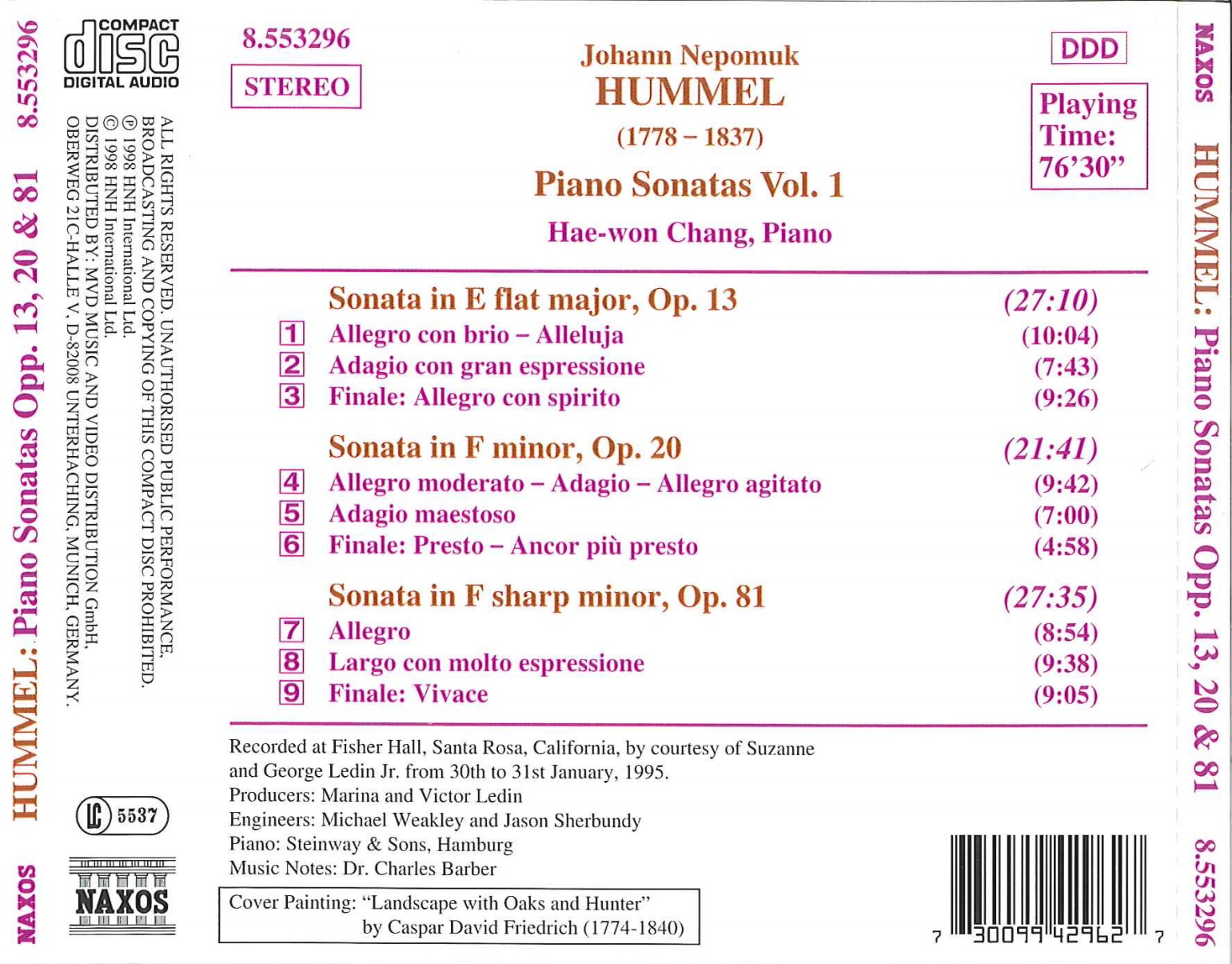 HUMMEL: Piano Sonatas - slide-1