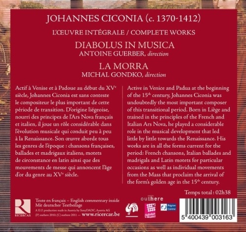 Ciconia: Opera omnia (Complete works) - Motets, Italian & French secular works, Canons - slide-1