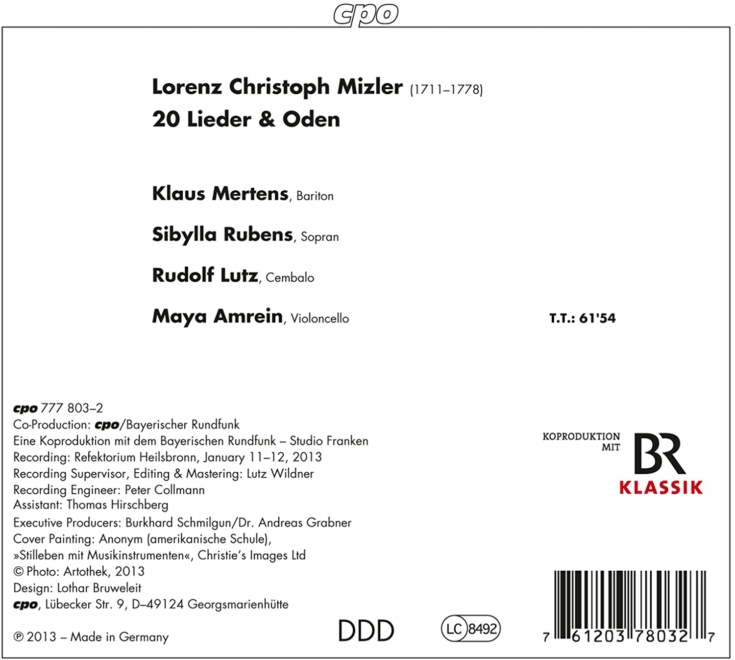 Mizler: Lieder & Oden - slide-1