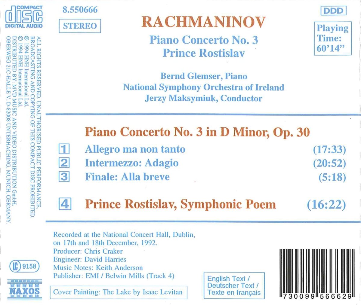 RACHMANINOV: Piano Concerto vol. 3 - slide-1