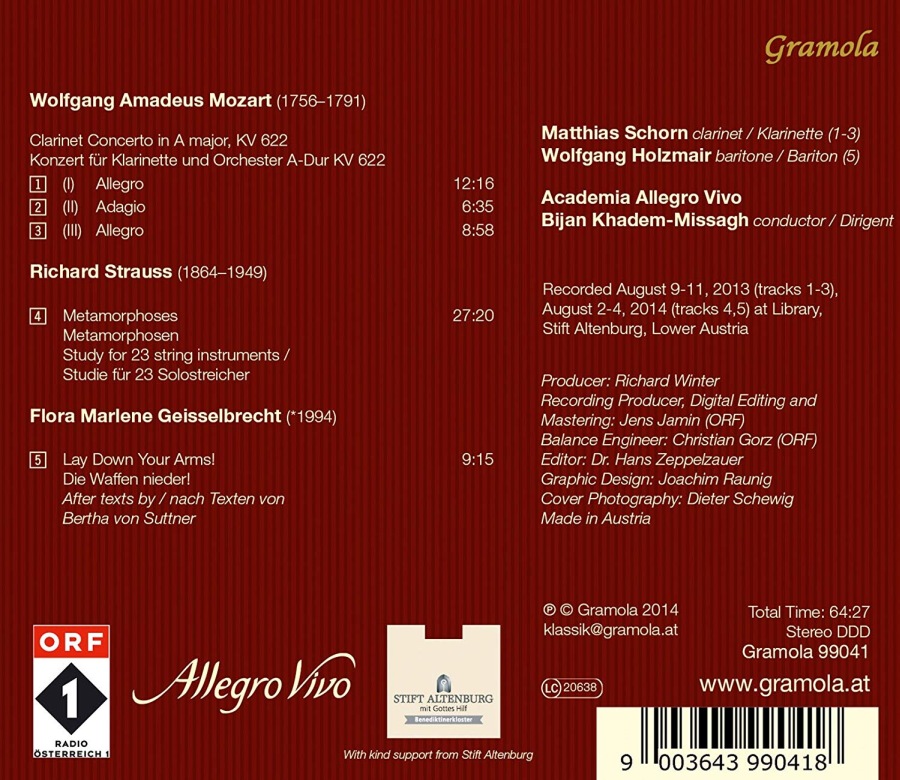 Mozart: Clarinet Concerto, Strauss: Metamorphoses - slide-1