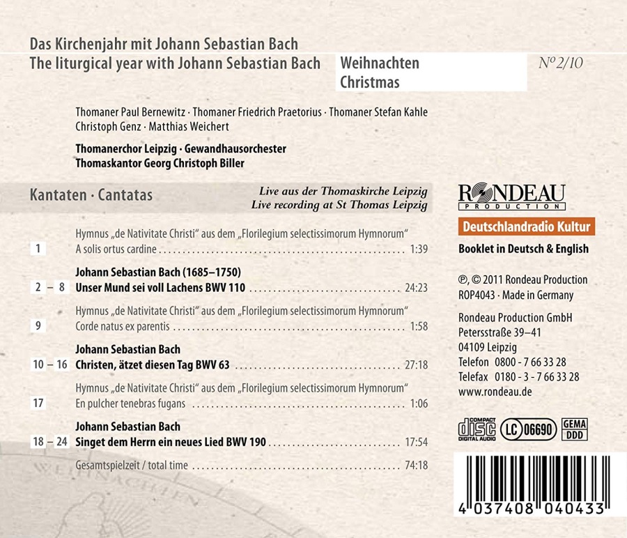 Bach: Kantaten BWV 63, 110, 190 - slide-1