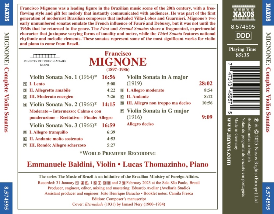 Mignone: Complete Violin Sonatas - slide-1