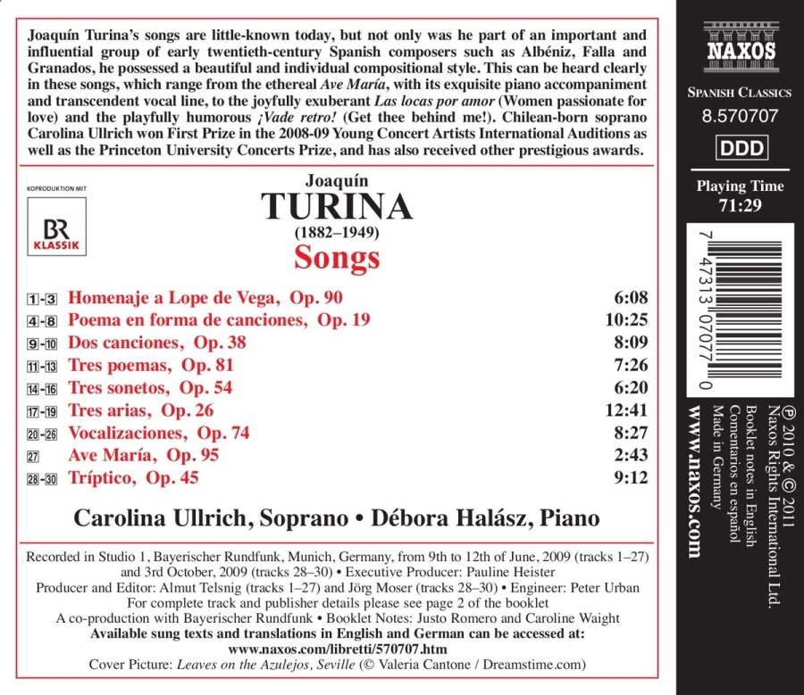 Turina: Songs - slide-1
