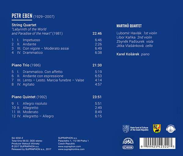 Eben: Labyrinth ,Piano Trio & Quintet, String Quartet - slide-1