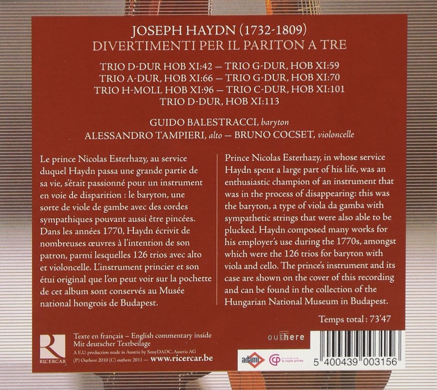 Haydn: Baryton Trios - slide-1