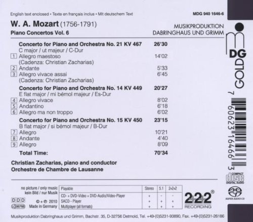 Mozart Piano Concertos Vol. 6 - nr 21, 14 i 15 (SACD) - slide-1