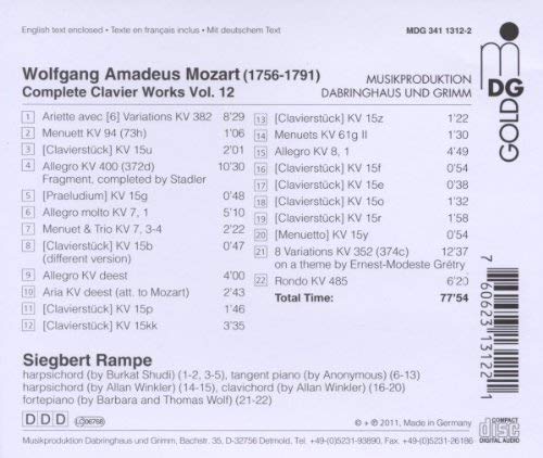 Mozart: Complete Clavier Works Vol. 12 - slide-1