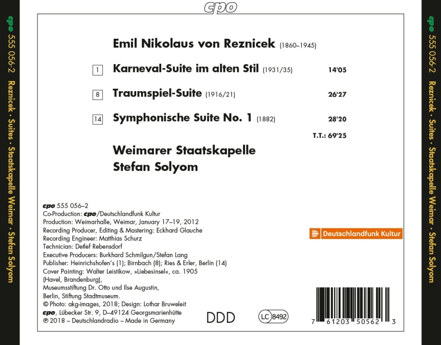 Reznicek: Symphonische Suite No. 1; Traumspiel-Suite; Karneval-Suite - slide-1