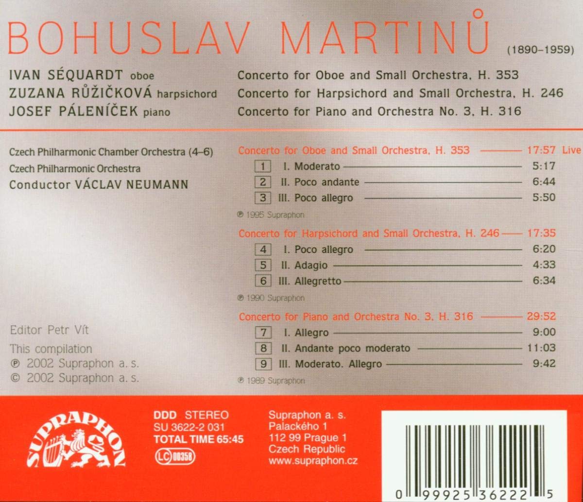 Martinu: Concertos for Oboe, Harpsichord and Piano No. 3 - slide-1