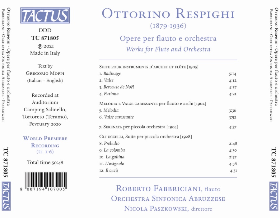 Respighi: Works for flute and Orchestra - slide-1