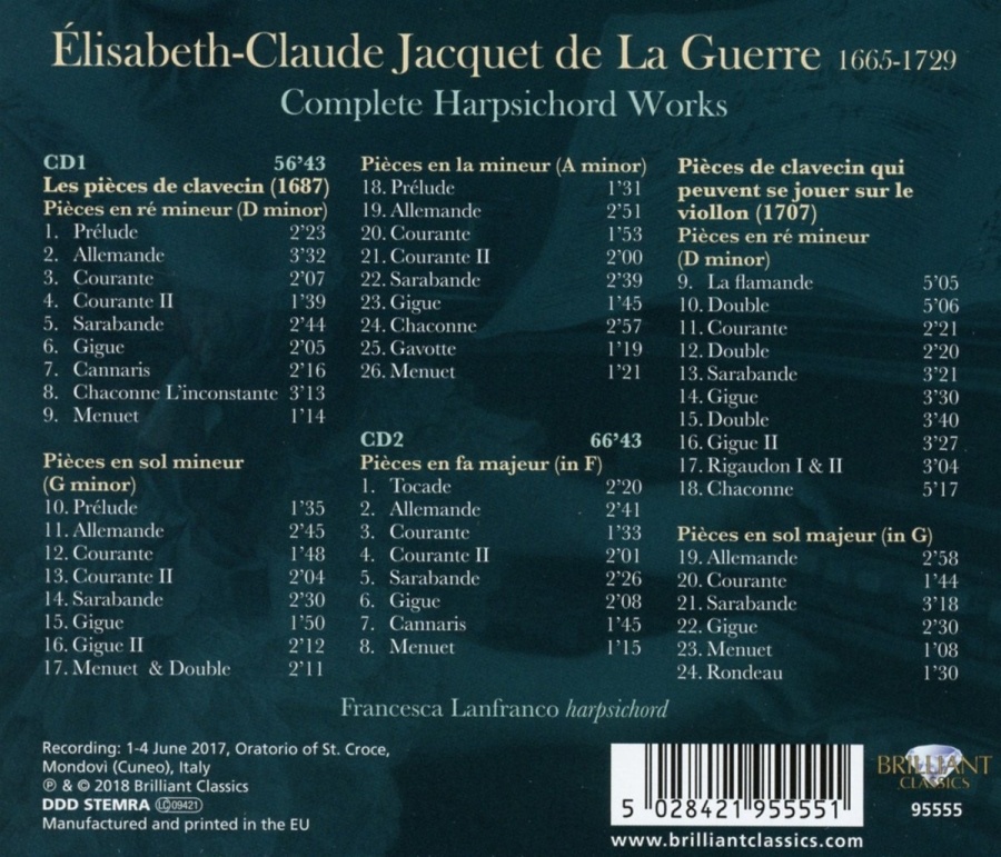 Jacquet de La Guerre: Complete Harpsichord Works - slide-1
