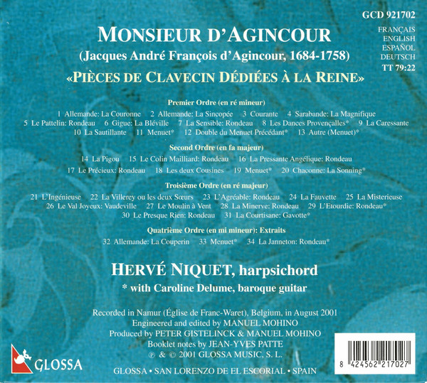  d'Agincour: Pieces de clavecin  - slide-1