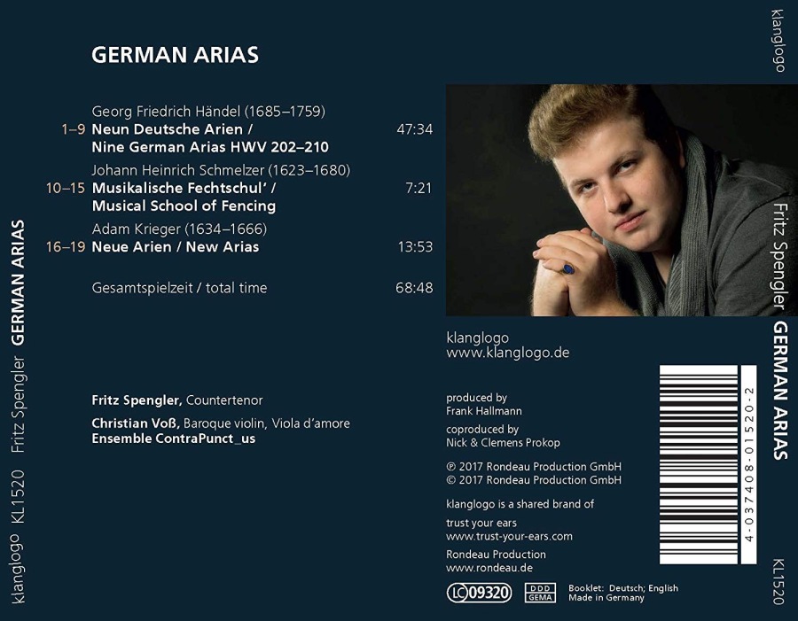 Handel: 9 German Arias; Schmelzer; Krieger: New Arias - slide-1