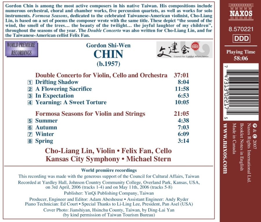 CHIN: Double Concerto; Formosa Seasons - slide-1