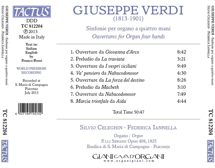 Verdi: Sinfonie per Organo a 4 mani - slide-1