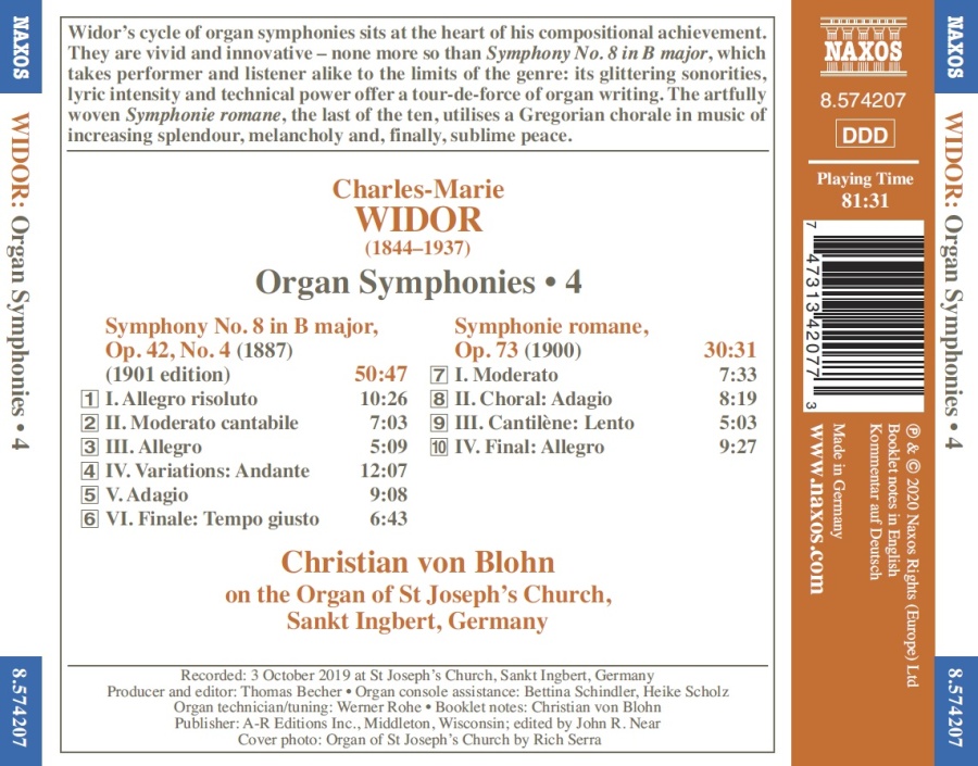 Widor: Organ Symphonies Vol. 4 - slide-1