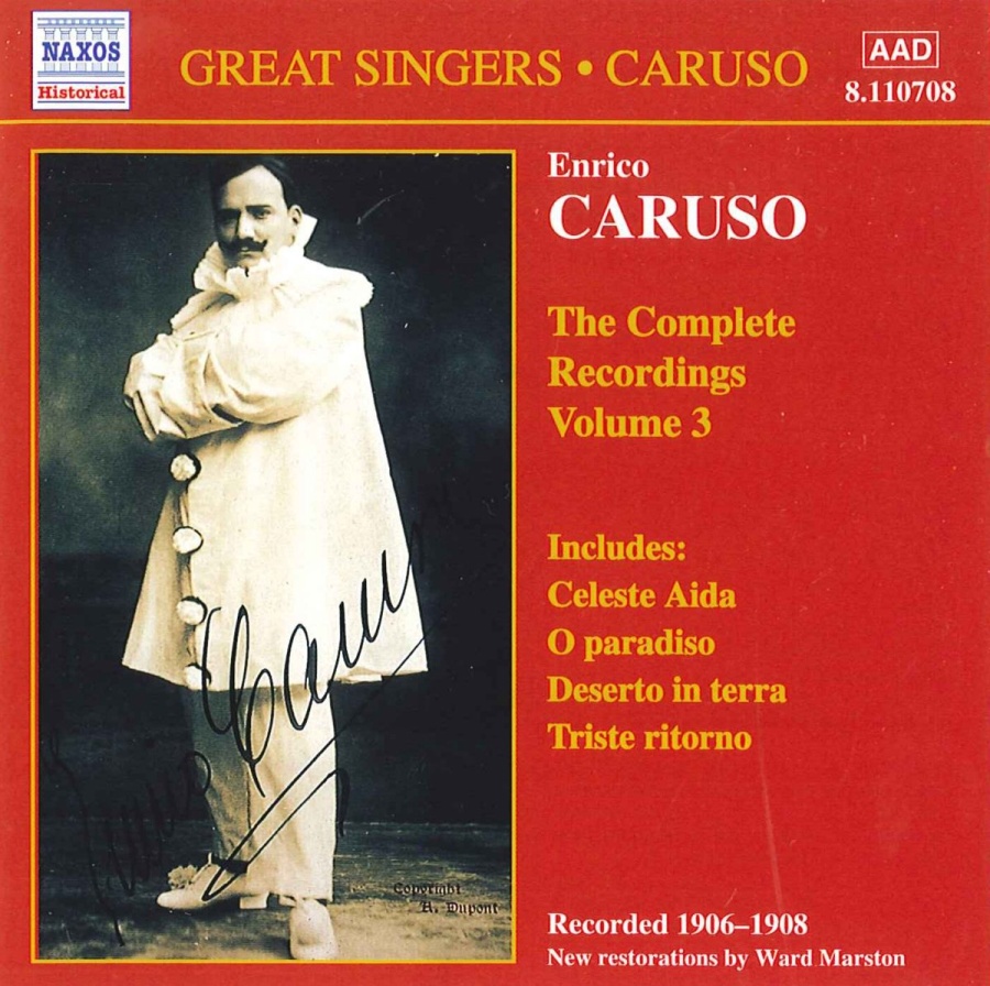 CARUSO, Enrico: Complete Recordings, Vol. 3 (1906-1908)