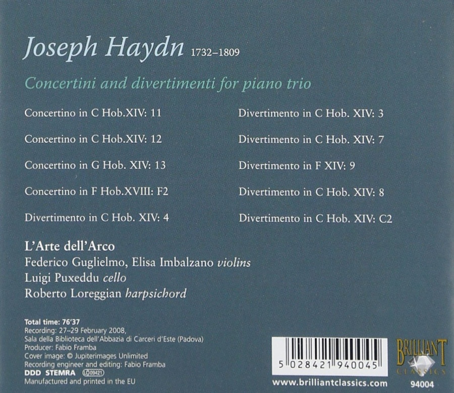 Haydn: Concertini and Divertimenti - slide-1