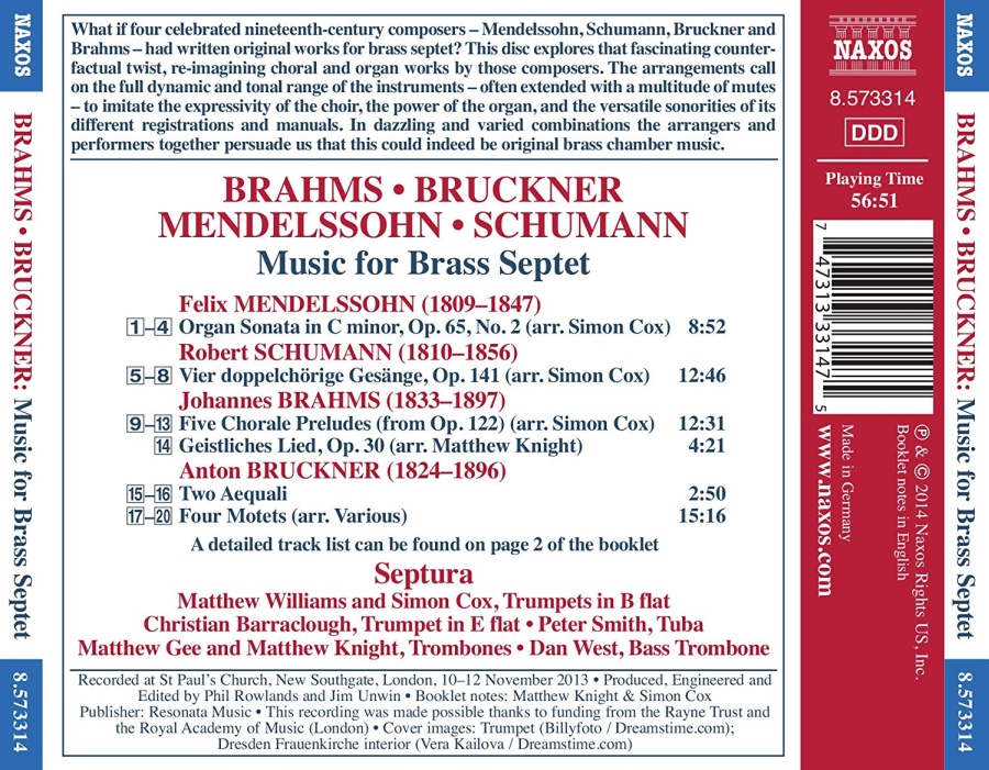 Music for Brass Septet – Brahms, Mendelssohn, Schumann, Bruckner - slide-1