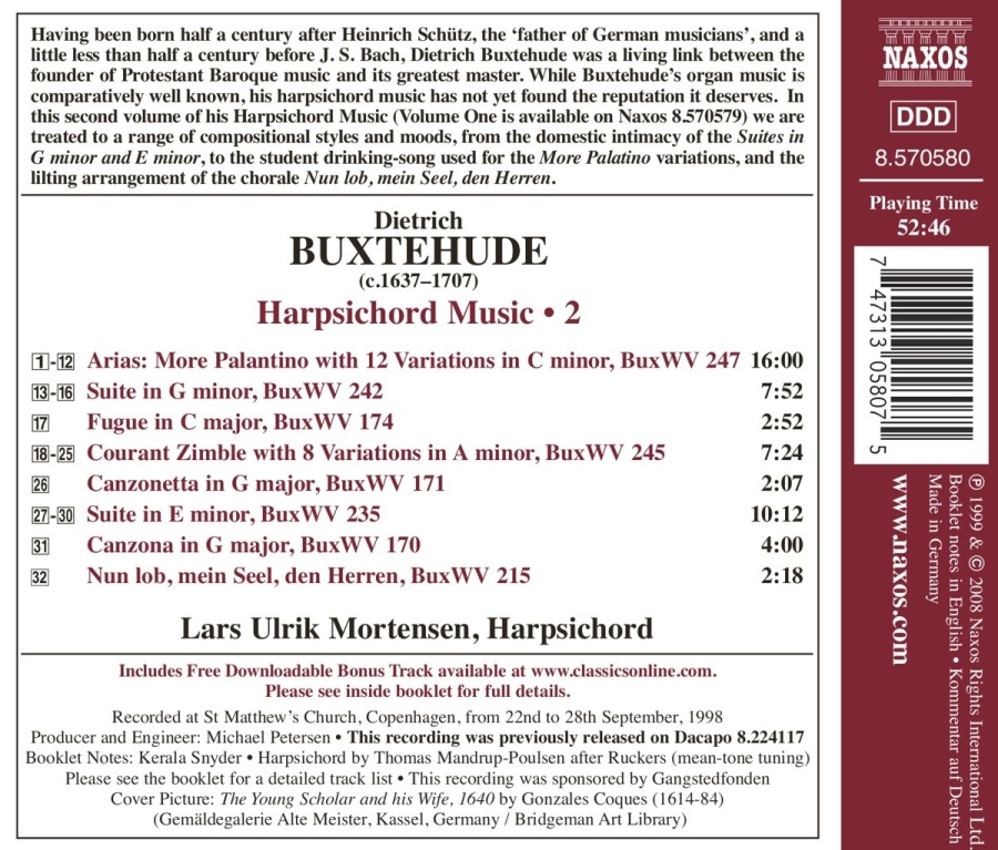 Buxtehude Dietrich: Harpsichord Music Vol. 2 - slide-1