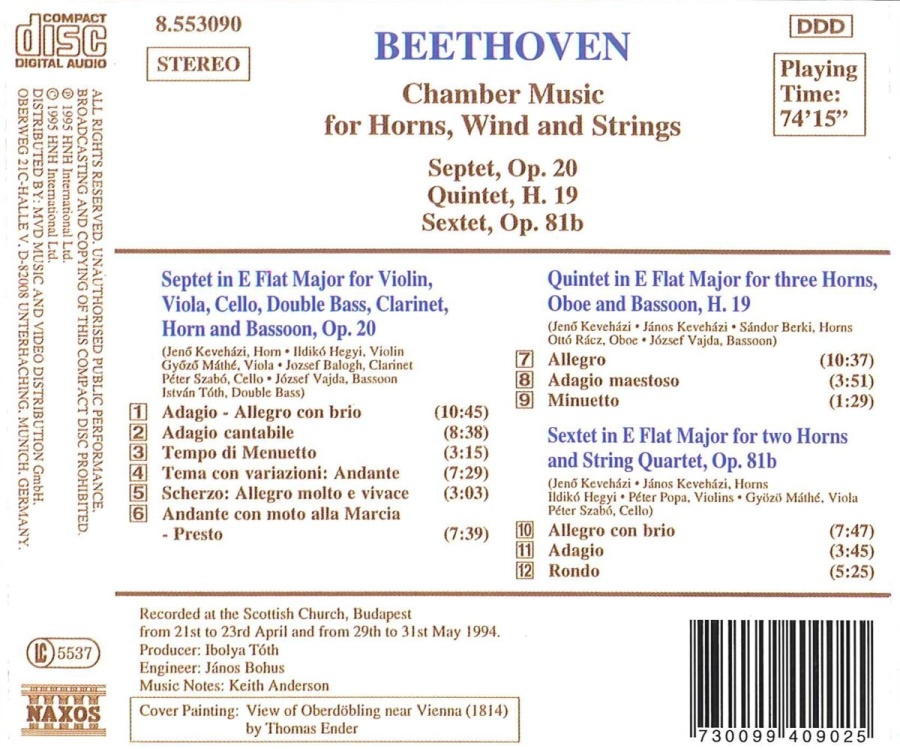 BEETHOVEN: Chamber Music for Horns, Winds and Strings - slide-1