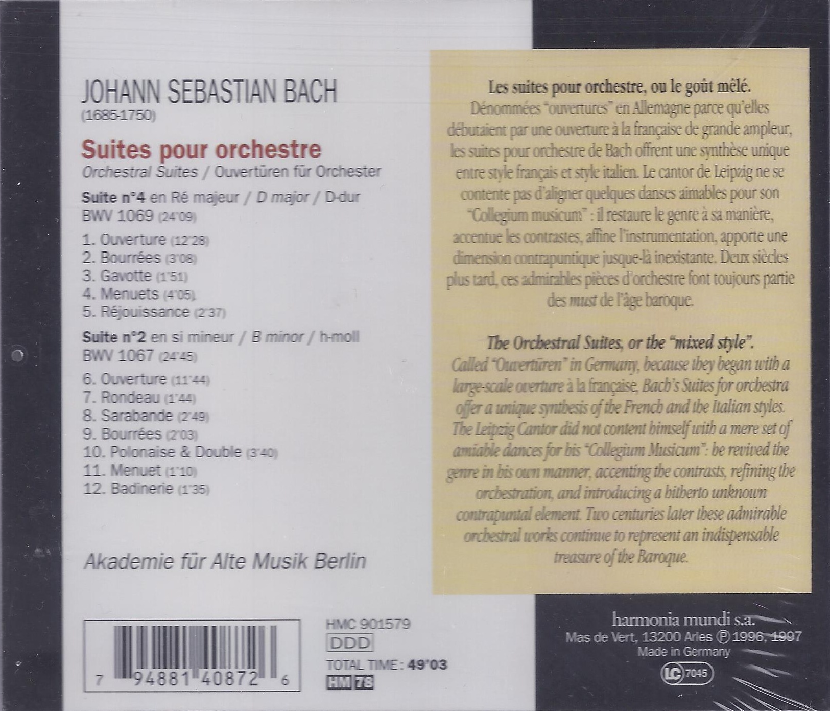 Bach: Suites d\'orchestre 2 & 4 - slide-1