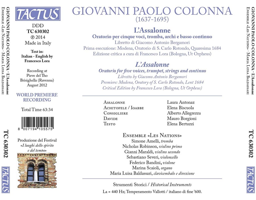 Colonna: L’Assalonne, Oratorio - slide-1