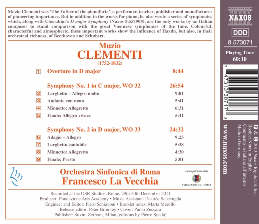 Clementi: Symphonies Nos. 1 & 2, Overture - slide-1