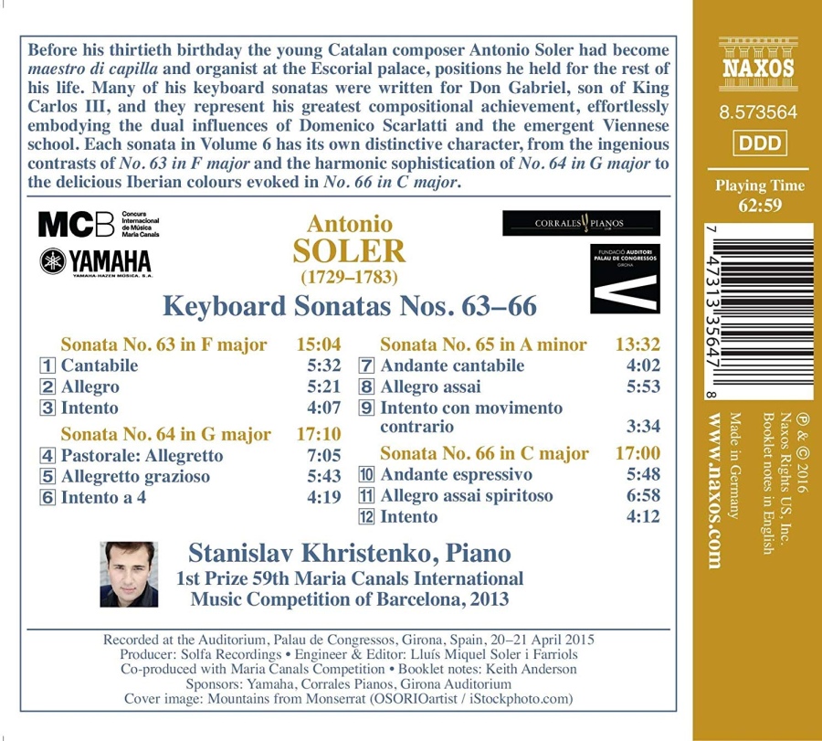 Soler: Keyboard Sonatas Nos. 63-66 - slide-1