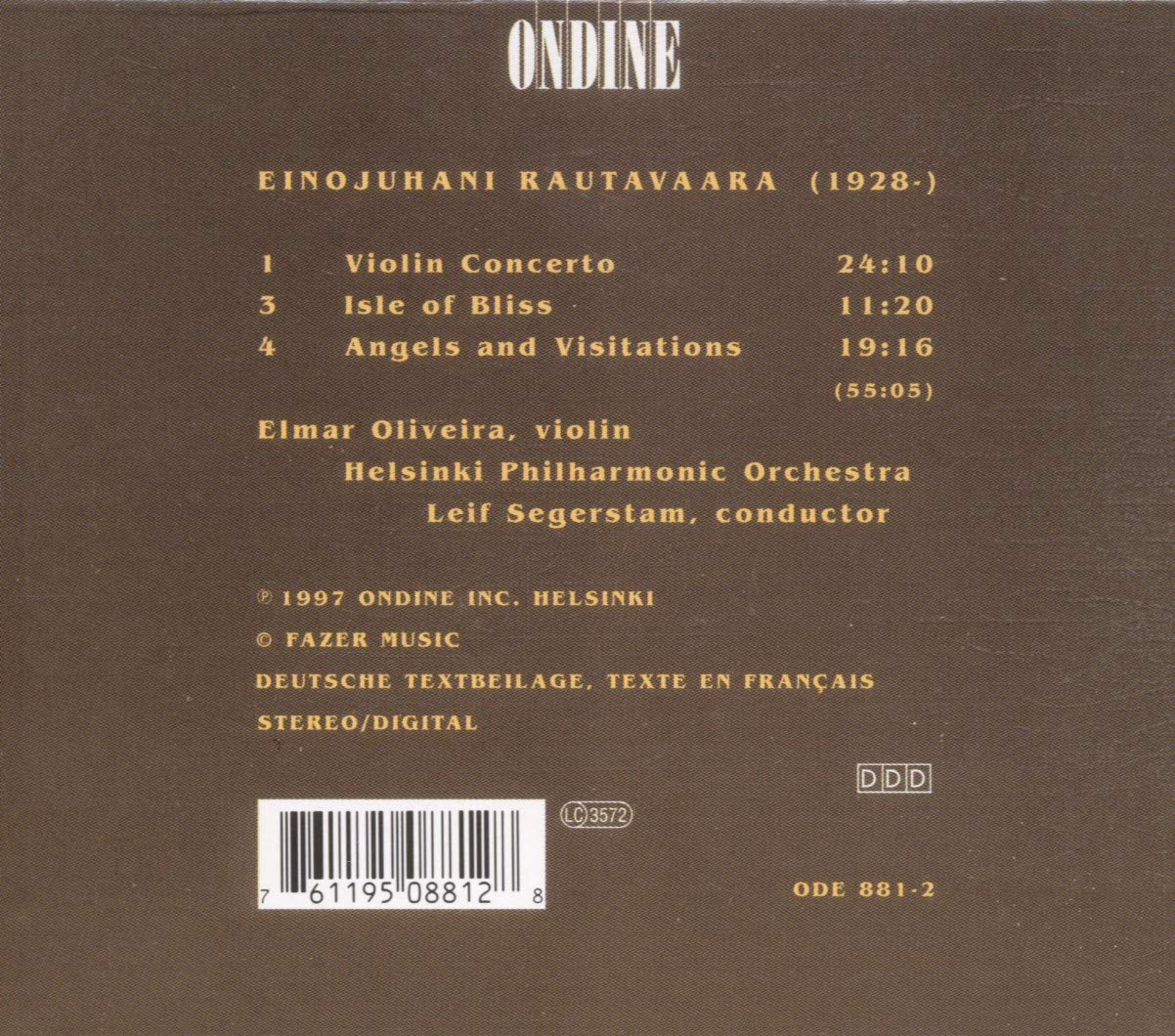 Rautavaara: Violin Concerto, Isle of Bliss - slide-1