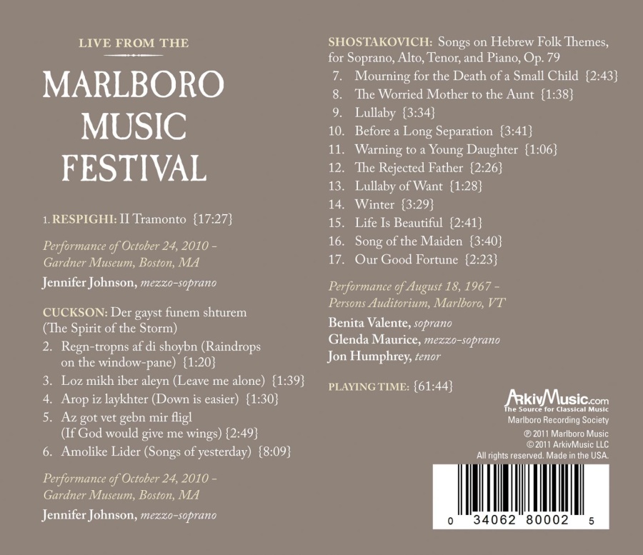 Live from the Marlboro Music Festival Vol. 2 - slide-1