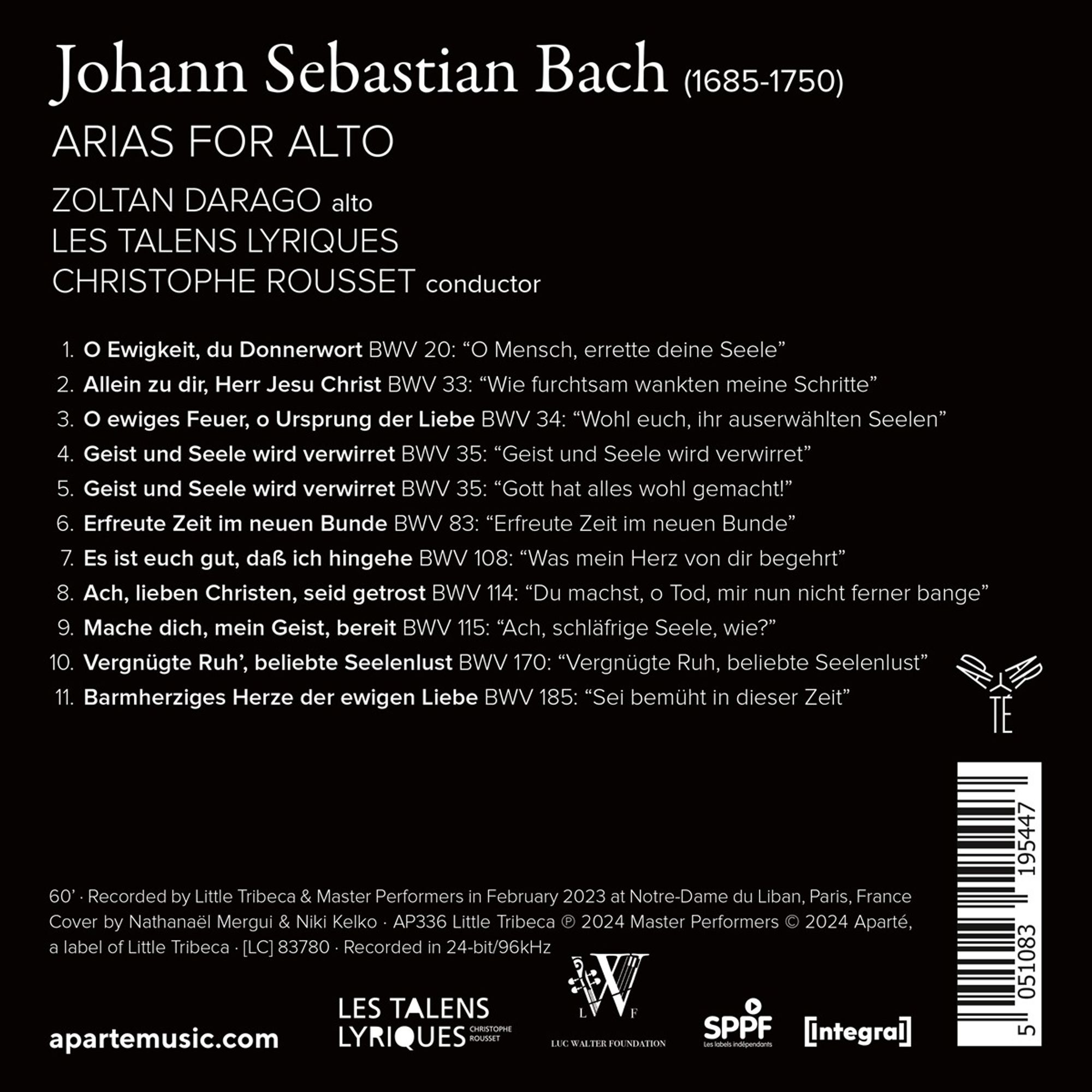 Johann Sebastian Bach: "Arias For Alto"  - slide-1