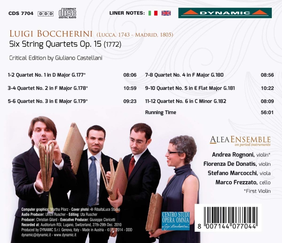 Boccherini: Six String Quartets Op. 15 - slide-1