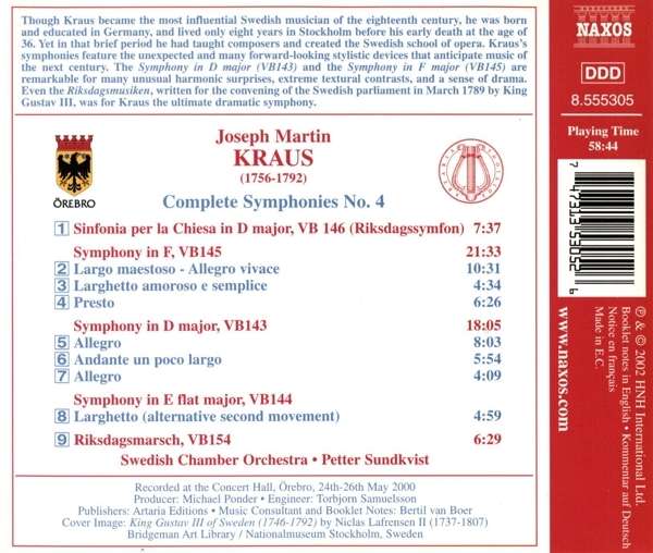 KRAUS: Complete Symphonies Vol. 4 - slide-1