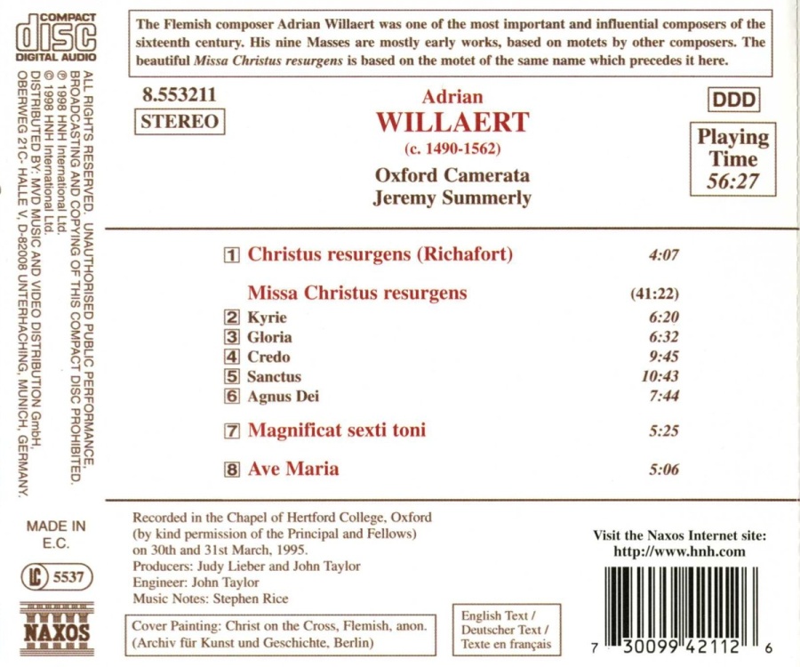 WILLAERT: Missa Christus resurgens, Magnificat, Ave Maria - slide-1