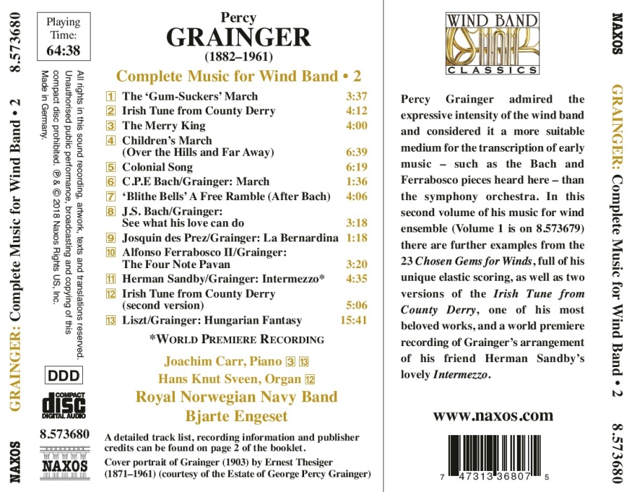 Grainger: Music for Wind Band Vol. 2 - slide-1