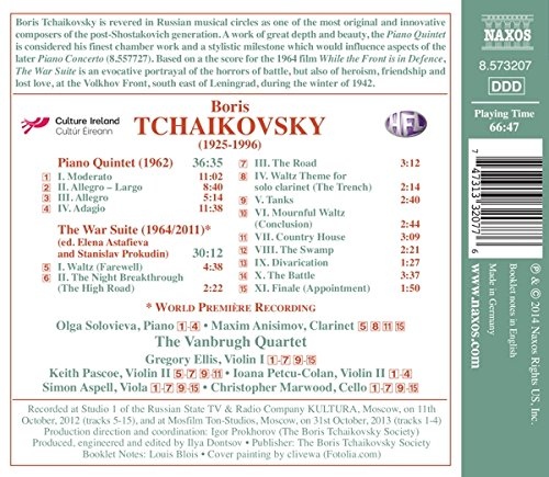 Tchaikovsky, B: Piano Quintet The War Suite - slide-1