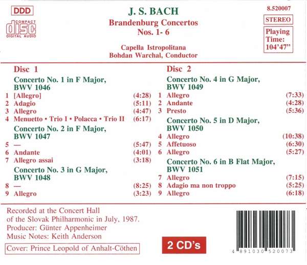 Bach: Brandenburg Concertos Nos. 1 - 6 - slide-1