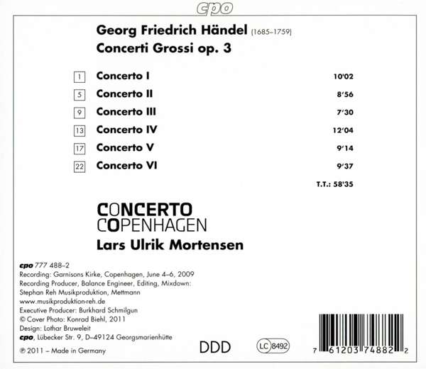 Handel: Concerti Grossi op. 3 - slide-1