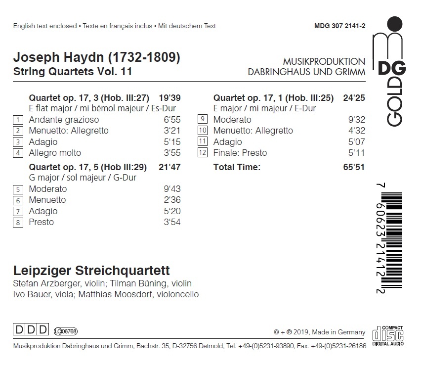 Haydn: String Quartets Vol. 11 - slide-1