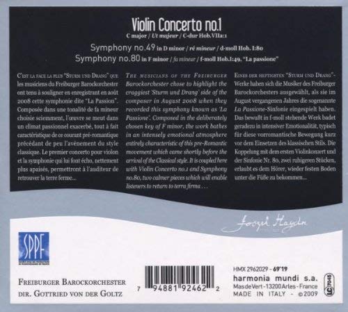 HAYDN EDITION  /  Violin Concerto no. 1, Symphonies no. 49 "La Passione" & no. 80 nowe nagranie - slide-1