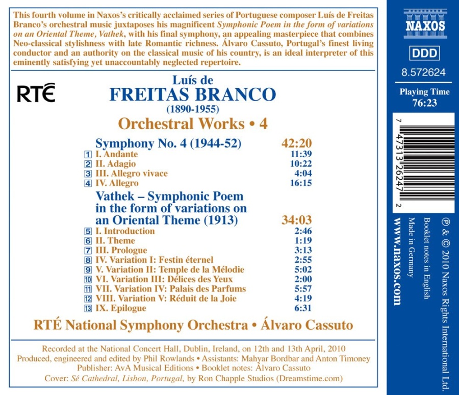 FREITAS BRANCO: Symphony No. 4; Vathek - slide-1