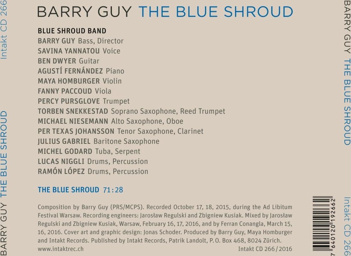 Barry Guy: The Blue Shroud - slide-1