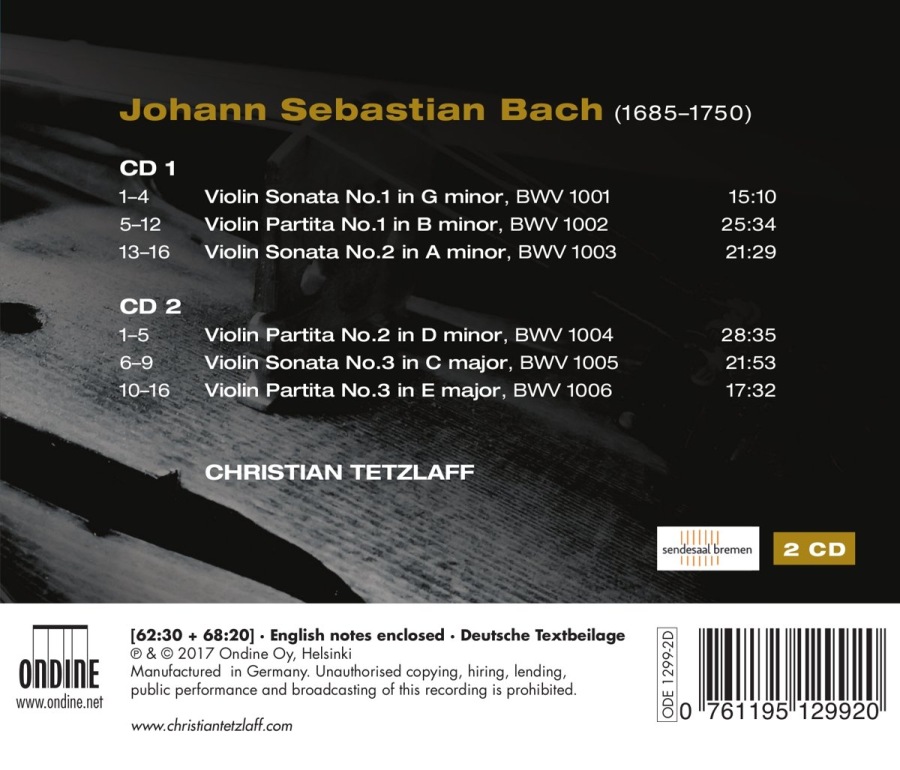 Bach: Sonatas and Partitas for Solo Violin  (BWV1001-1006) - slide-1