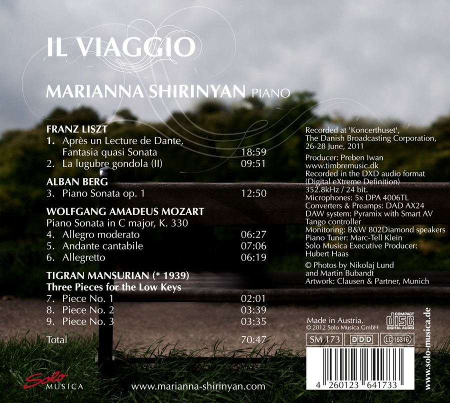 Il Viaggio - Franz Liszt, Alban Berg, W.A. Mozart, Tigran Mansurian - slide-1