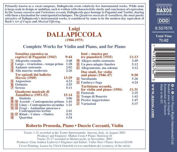 DALLAPICCOLA: Works for violin and piano - slide-1