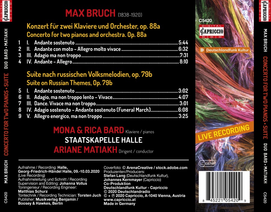 Bruch: Concerto for two pianos and orchestra; Suite on Russian Themes - slide-1